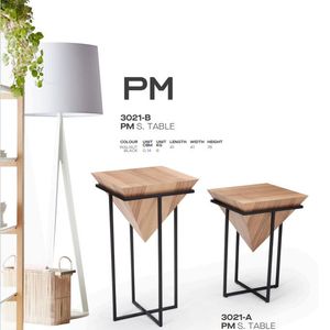 Pm Side Table (Set Of Two) American Walnut – Black